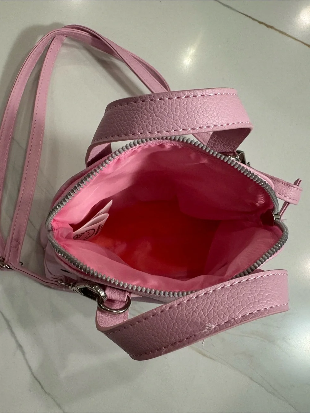 Hello Kitty Kids Pink Character Crossbody Purse with Bow Accent